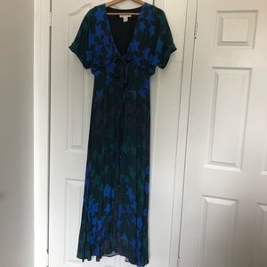 Mara Hoffman Tie Front Dress in Star Blast Navy